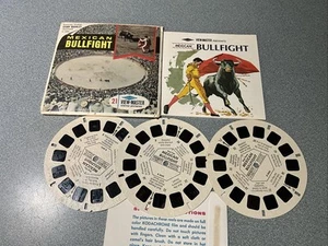 1960's VIEWMASTER 3 Reels SET W/ BOOKLET VIEW-MASTER SAWYERS MEXICAN BULLFIGHT - Picture 1 of 3