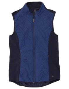 ACTIVE Womens Padded Gilet UK 10 Small Navy Blue Colourblock Polyamide YO10 - Picture 1 of 3