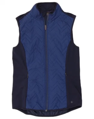 ACTIVE Womens Padded Gilet UK 10 Small Navy Blue Colourblock Polyamide YO10 - Image 1 of 3