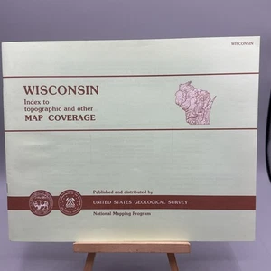 Wisconsin Index to Topographic and Other Map Coverage USGS Vintage - Foto 1 di 5