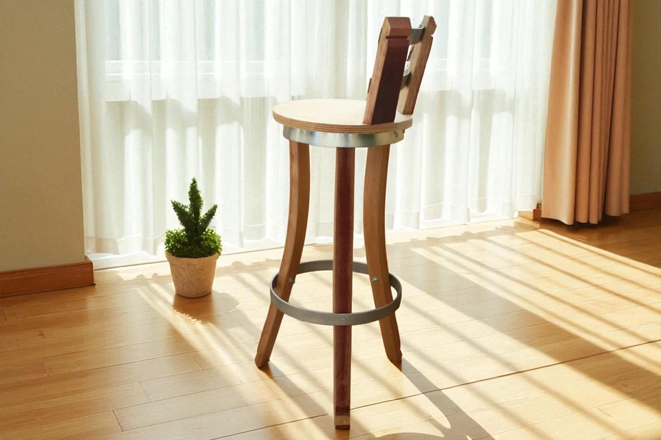 TOP NEU FASS BARHOCKER M11 TRESENHOCKER WEINFAß EICHENFASS STEHTISCHHOCKER Stuhl - Bild 1 von 3