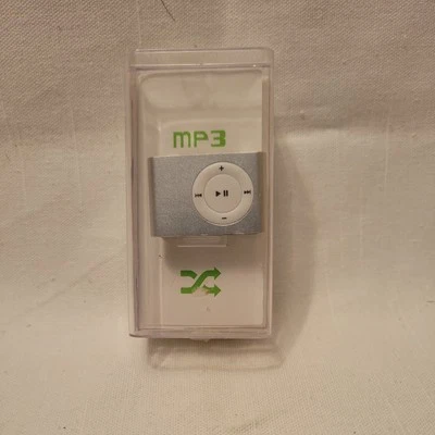 Mini reprodutor multimídia MP3 novo caixa aberta prata com acessórios  - Imagem 1 de 4