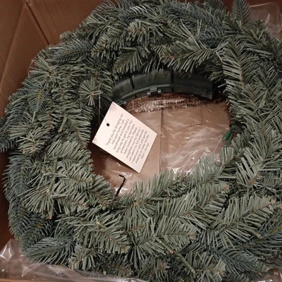 Bethlehem Lights 24" Overlit Wreath with 3-in-1 LEDs Blue Spruce  H425672 - Image 1 of 4