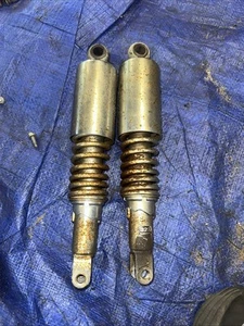 OEM Chrome Rear Shocks 12 5/8" Honda CB350 CB360 CB450 CB500 CB550 CB750 - Picture 1 of 5