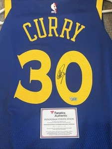 MAGLIA STEPHEN CURRY FIRMATA GOLDEN STATE WARRIORS UOMO TAGLIA LARGE 48 FANATICI - Foto 1 di 9