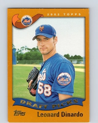 2002 Topps #691 Leonard DiNardo New York Mets Draft Picks Baseball Rookie Card - Image 1 of 2