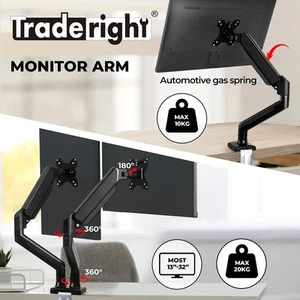 Traderight Monitor Stand Arm Dual Single Desk Mount Bracket Holder Freestanding - Picture 1 of 31