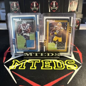 Chuba Hubbard/Josh Jacobs 2025 Donruss Threads Patch (2) - Picture 1 of 2