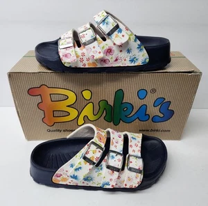 BIRKI'S by Birkenstock Sansibar Womens Size 3 EU 34 Magic Flower White Sandals - Picture 1 of 7