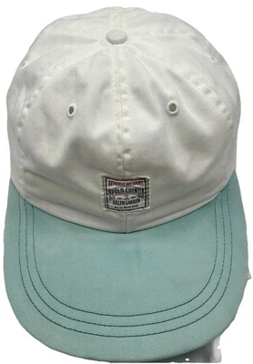 VTG POLO CHINO Ralph Lauren Large Fitted Hat White Green Brim 90’s - Image 1 of 4
