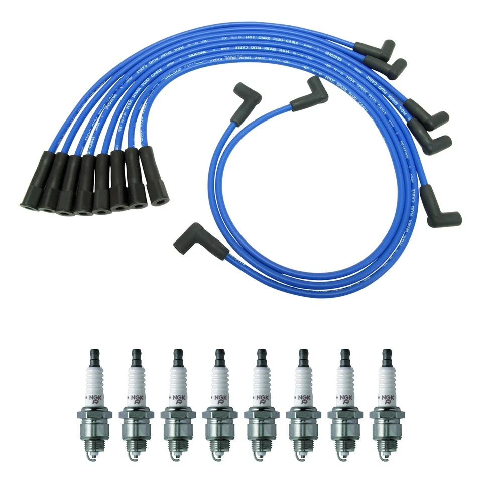 NGK 8mm Wire Set 8 Nickel Spark Plug Kit For Cutlass Supreme Base V8 Gas CARB - Image 1 of 1