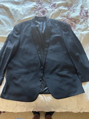 Elegante Chaqueta Esmoquin Negra Clásica - Usada Una Vez - 52R Foto 1 de 2