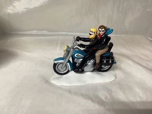 Department 56 Harley-Davidson "Two for The Road" Blue Motorcycle Item#54939 1998 - Picture 1 of 6