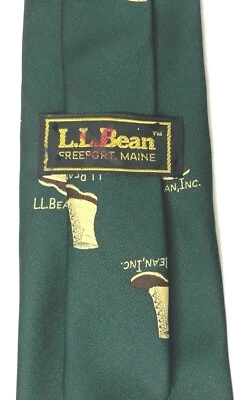 L.L. CORBATA CUELLO VERDE VINTAGE FRIJOL CON ICÓNICO PATRÓN DE BOTA FRIJOL EVUC Foto 1 de 4