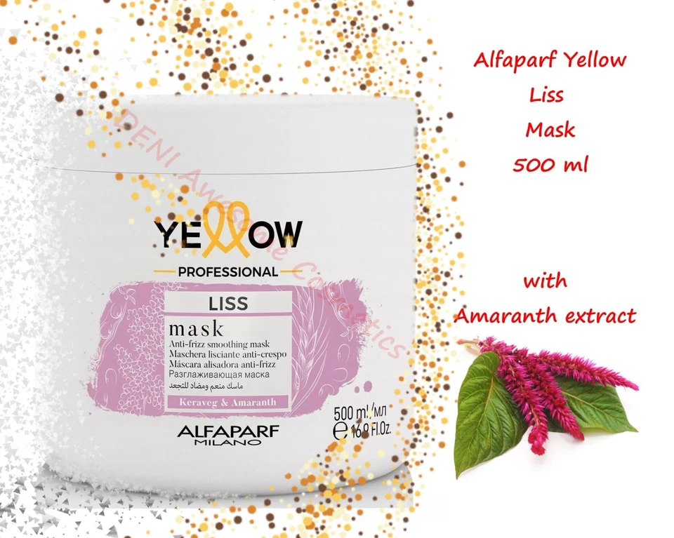Alfaparf Yellow Liss Mask Anti-Fizz Smoothing Mask 500 ml Vegan - Image 1 of 1