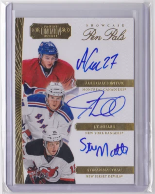 2013-14 DOMINION PEN PALS 22/50 ALEX GALCHENYUK, J.T MILLER & S. MATTEAU #PP-GMM - Image 1 of 2