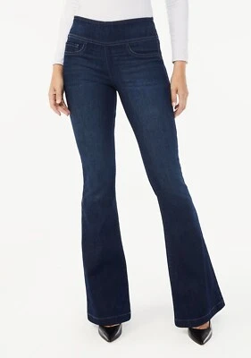 Sofia Jeans by Sofia Vergara Melisa Super High Rise Flare Pull On Dark Wash - Image 1 of 4