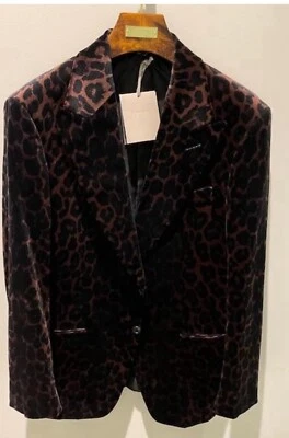 Tom Ford NWT $7170. Cooper Fit  Brown/Black Leopard    Jacket Blazer I54R US 44R - Image 1 of 2