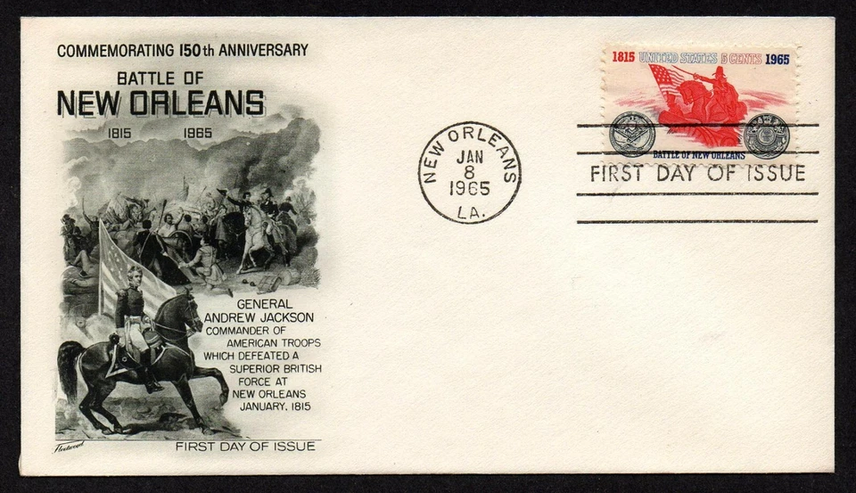 USA, SCOTT #1261, FLEETWOOD FDC COVER - BATTLE OF THE NEW ORLEANS ANDREW JACKSON - Image 1 of 1