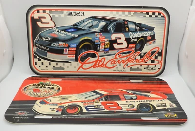 Lot Vintage Dale Earnhardt Sr & Jr #3 & #8 Booster License Plates Nascar Racing - Image 1 of 4