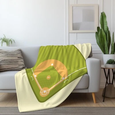 Manta de campo de juego de béisbol de softbol, tapiz polar deportes para adolescentes niños Foto 1 de 4