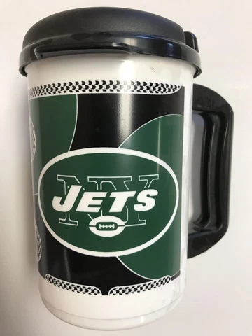 New York Jets 20 oz. Travel Mug with Twist Close Lid Cover