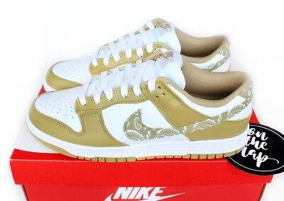 Nike Dunk Low W Ess Barley Green Paisley Pack UK 4 5 6 8 9 10 US DH4401-104 New - Image 1 of 4