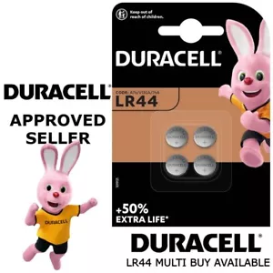 Duracell LR44 Batteries Alkaline Coin Cell Button AG13 SR44 L1154 RW82 Battery - Picture 1 of 32
