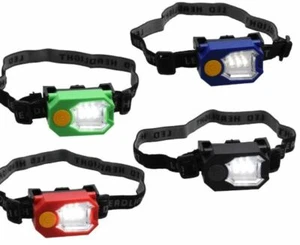 LED Headlamp Flashlight Head Light Headband Duel-Mode Lighting Blue Green Black  - Picture 1 of 1