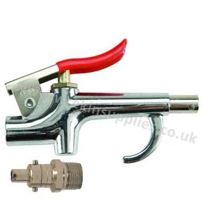 Air Blow Gun Airline INSTANTAIR type Quick Connection Blowgun METAL w/ Adaptor - Picture 1 of 2