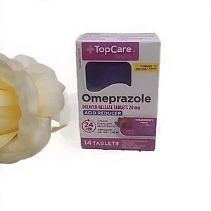 TopCare OMEPRAZOLE Delayed Release 20mg 14 TABLETS Exp:09/25 - Picture 1 of 5