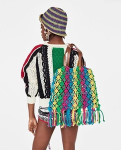ZARA STUDIO BUNT GEFLOCHTENE BUCKET BAG REF.1070/304 - Bild 1 von 7