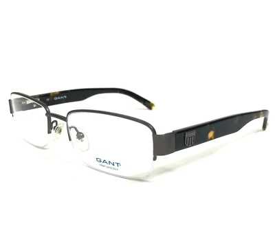 GANT Eyeglasses Frames PEARL SGUN Grey Tortoise Rectangular Half Rim 53-19-140 - Image 1 of 4