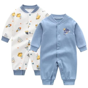 Newborn Baby Boys Girl Romper Infant Long Sleeve One-Piece Outfits Toddler Bu... - Picture 1 of 6