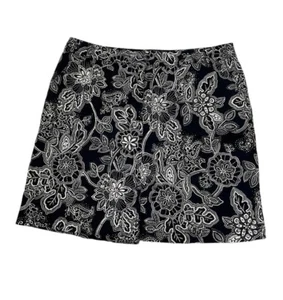 Karen Scott Women Size 14 Skirt Shorts Blue Paisley 28-189 - Picture 1 of 6