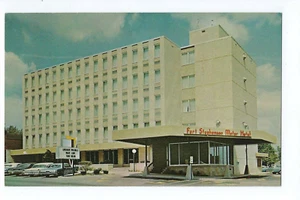 Fort Stephenson Motor Hotel Postkarte Fremont Ohio Oldtimer - Bild 1 von 2