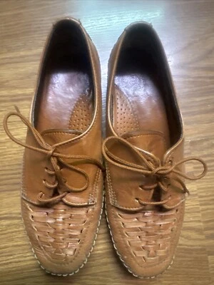 Zapatos con cordones Dexter de cuero tostado verdadero para mujer talla 7 M Foto 1 de 4