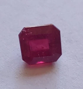Natural Red Ruby Emerald Cut Gemstone 1.40 Carat Loose Stone - Picture 1 of 5