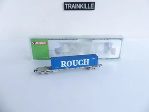 ARNOLD SNCF HN6531 WAGON PORTE CONTENEURS/ CONTENEUR ROUCH Ep V-IV - Picture 1 of 4