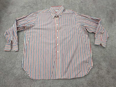 Camisa con botones Bullock & Jones para hombre XXL a rayas manga larga hecha en EE. UU. Foto 1 de 4