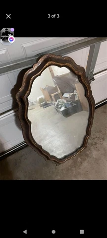 1977 Baker furniture scalloped faux tortoise shell vanity mirror Cover