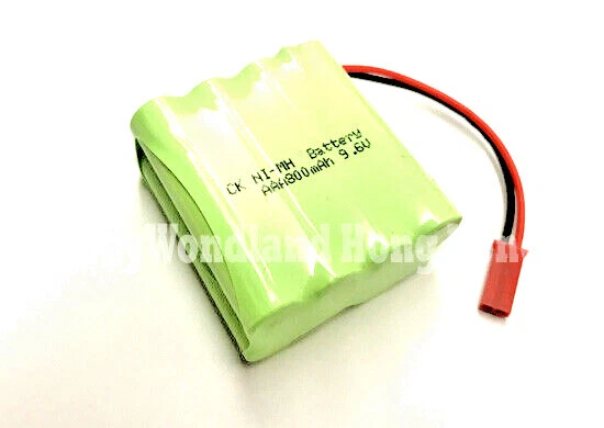 9.6V Ni-MH 800mAh 2*4 AAA 8-Cell Battery Pack JST Connector for RC Boat Car Tank - Image 1 of 4