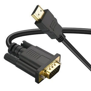 VGA an HDMI 1,8 mtr Gold neu high speed HD - Bild 1 von 1