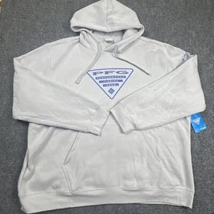 Columbia PFG Sweatshirt Hoodie Mens 3X Blue Fishing Pockets Pullover VTG - Picture 1 of 8