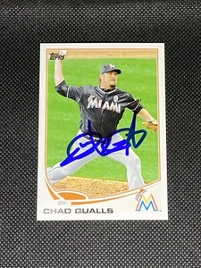 Chad Qualls Miami Marlins Florida Signed Auto 2013 Topps Card #US3 ~ COA - Imagen 1 de 3