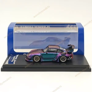 SW 1:64 Porsche RWB 993 Carreras Deportes Modelo Clásico Alerón Bajo Púrpura Diecast - Imagen 1 de 6