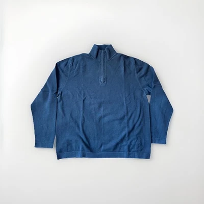 Suéter J Ferrar Calce Moderno Para Hombre Negro Algodón 1/4 Cremallera Talla Grande Foto 1 de 4