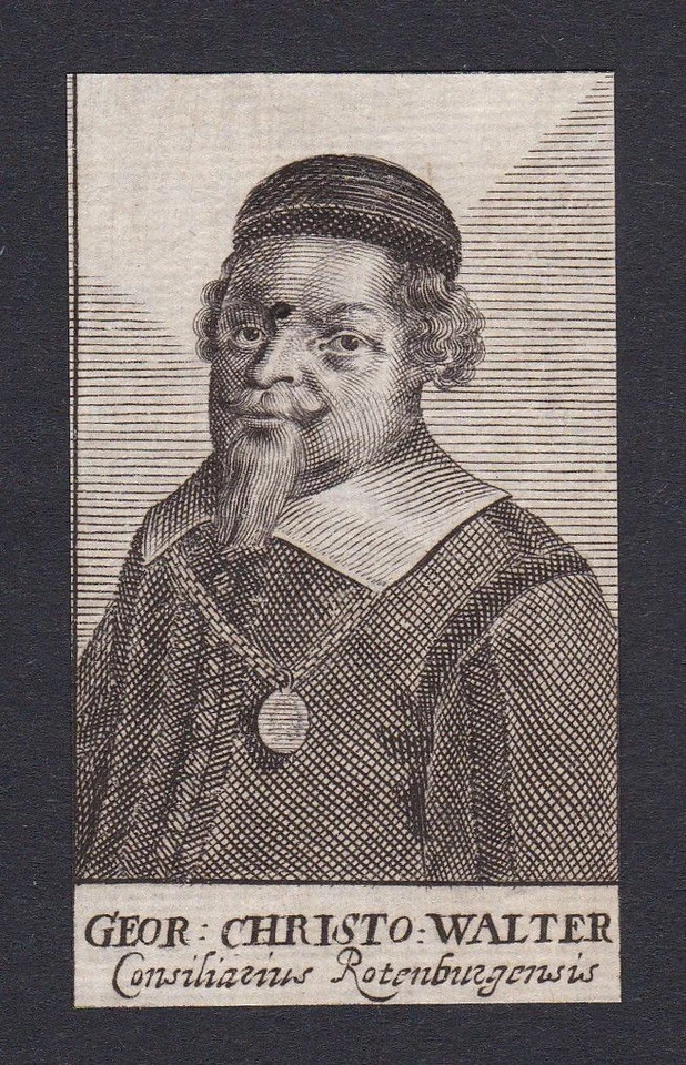 17. Jh. Georg Christoph Walter Rothenburg ob der Tauber Portrait Kupferstich - Bild 1 von 1