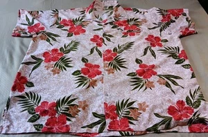 CREATIONS Hawaiian ALOHA Mens Shirt Hibiscus Flowers 2XL Pre-owned  - Picture 1 of 6