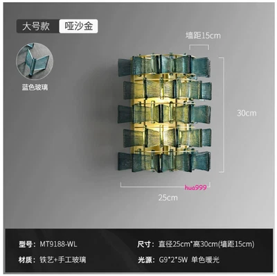 Moderno Creativo Ámbar Azul Vidrio Lámparas Colgantes Luz LED Colgante Foto 1 de 4